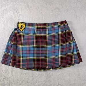 Sport Kilt Blue/Red Tartan Mini Kilt Women’s Large Made In USA Anderson
